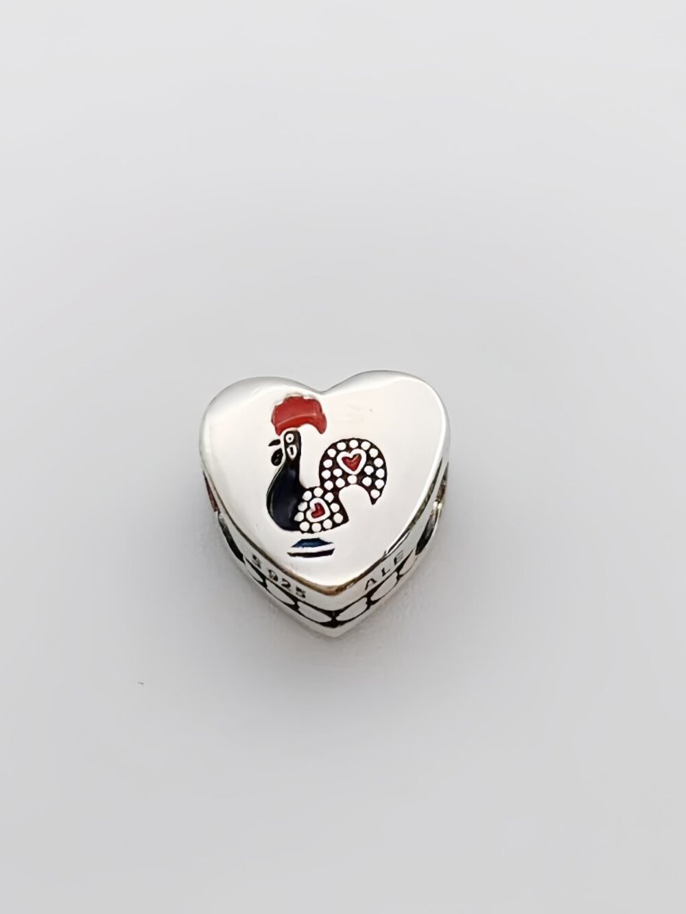 PANDORA Galo de Portugal  Heart Bead Charm